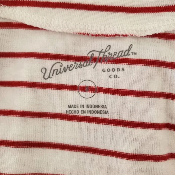 Universal Threads Red Striped Cami Tank with Criss Cross Back, size S, NWOT - Picture 5 of 5